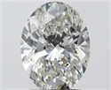 Natural Diamond 1.70 Carats, Oval with  Cut, H Color, SI1 Clarity and Certified by IGI