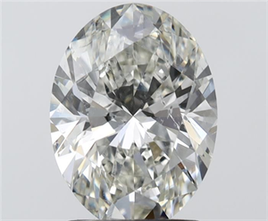 Picture of Natural Diamond 1.70 Carats, Oval with  Cut, H Color, SI1 Clarity and Certified by IGI
