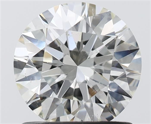 Picture of Natural Diamond 1.01 Carats, Round with Excellent Cut, I Color, SI1 Clarity and Certified by IGI