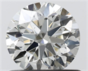 Natural Diamond 0.70 Carats, Round with Excellent Cut, J Color, VS2 Clarity and Certified by IGI