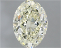 Natural Diamond 2.50 Carats, Oval with  Cut, K Color, SI1 Clarity and Certified by IGI
