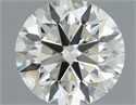 Natural Diamond 0.90 Carats, Round with Excellent Cut, K Color, IF Clarity and Certified by IGI