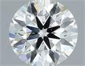 Natural Diamond 0.40 Carats, Round with Excellent Cut, H Color, SI1 Clarity and Certified by IGI