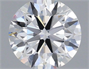 Lab Grown Diamond 1.02 Carats, Round with Ideal Cut, D Color, VVS1 Clarity and Certified by IGI