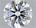 Lab Grown Diamond 1.55 Carats, Round with Ideal Cut, D Color, VVS2 Clarity and Certified by IGI