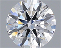 Lab Grown Diamond 1.02 Carats, Round with Ideal Cut, D Color, VVS2 Clarity and Certified by IGI