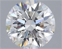Lab Grown Diamond 1.24 Carats, Round with Ideal Cut, E Color, VVS2 Clarity and Certified by IGI