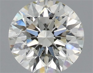 Picture of Natural Diamond 1.07 Carats, Round with Excellent Cut, K Color, SI2 Clarity and Certified by GIA