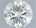 Natural Diamond 0.60 Carats, Round with Excellent Cut, H Color, SI1 Clarity and Certified by IGI