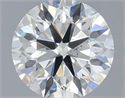 Natural Diamond 0.41 Carats, Round with Excellent Cut, H Color, SI1 Clarity and Certified by IGI