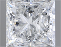 Natural Diamond 0.80 Carats, Princess with  Cut, D Color, SI2 Clarity and Certified by GIA