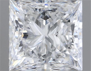 Picture of Natural Diamond 0.80 Carats, Princess with  Cut, D Color, SI2 Clarity and Certified by GIA