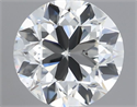 Natural Diamond 0.50 Carats, Round with Very Good Cut, J Color, SI1 Clarity and Certified by GIA