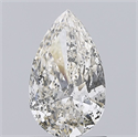 Natural Diamond 1.00 Carats, Pear with  Cut, K Color, I1 Clarity and Certified by GIA