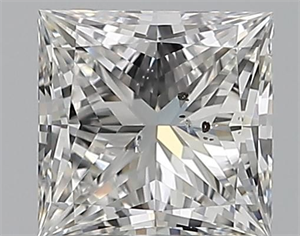 Picture of Natural Diamond 0.71 Carats, Princess with  Cut, F Color, SI2 Clarity and Certified by GIA