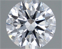 Lab Grown Diamond 1.21 Carats, Round with Ideal Cut, F Color, VVS2 Clarity and Certified by IGI