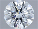 Lab Grown Diamond 1.08 Carats, Round with Ideal Cut, D Color, VS2 Clarity and Certified by IGI
