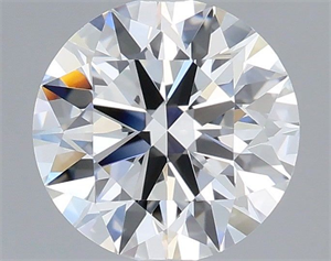 Picture of Lab Grown Diamond 1.06 Carats, Round with Ideal Cut, F Color, VVS2 Clarity and Certified by IGI