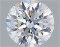 Lab Grown Diamond 1.54 Carats, Round with Excellent Cut, E Color, VVS2 Clarity and Certified by IGI