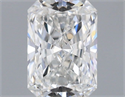 Natural Diamond 0.50 Carats, Radiant with  Cut, F Color, VVS2 Clarity and Certified by GIA