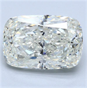 Natural Diamond 4.09 Carats, Cushion with  Cut, I Color, SI1 Clarity and Certified by IGI