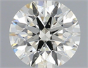 Natural Diamond 0.71 Carats, Round with Excellent Cut, J Color, SI2 Clarity and Certified by IGI