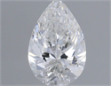 Natural Diamond 0.40 Carats, Pear with  Cut, E Color, VS1 Clarity and Certified by GIA