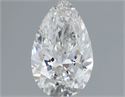 Natural Diamond 0.43 Carats, Pear with  Cut, F Color, VVS2 Clarity and Certified by GIA