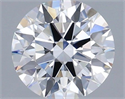 Lab Grown Diamond 1.08 Carats, Round with Ideal Cut, D Color, VS1 Clarity and Certified by IGI