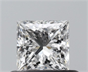 Natural Diamond 0.50 Carats, Princess with  Cut, G Color, VS1 Clarity and Certified by IGI