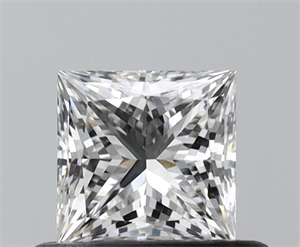 Picture of Natural Diamond 0.50 Carats, Princess with  Cut, G Color, VS1 Clarity and Certified by IGI