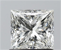Natural Diamond 0.90 Carats, Princess with  Cut, I Color, VS2 Clarity and Certified by IGI
