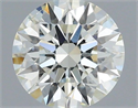 Natural Diamond 0.71 Carats, Round with Excellent Cut, J Color, SI1 Clarity and Certified by IGI