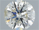 Natural Diamond 0.70 Carats, Round with Very Good Cut, I Color, I1 Clarity and Certified by IGI