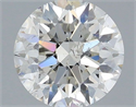 Natural Diamond 0.70 Carats, Round with Excellent Cut, H Color, SI2 Clarity and Certified by IGI