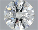 Natural Diamond 0.70 Carats, Round with Excellent Cut, H Color, I1 Clarity and Certified by IGI