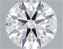 Lab Grown Diamond 1.08 Carats, Round with Ideal Cut, D Color, VVS2 Clarity and Certified by IGI