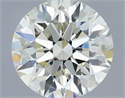 Natural Diamond 0.70 Carats, Round with Excellent Cut, K Color, SI1 Clarity and Certified by IGI