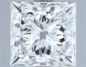 Picture of Natural Diamond 4.01 Carats, Princess with  Cut, H Color, VS2 Clarity and Certified by IGI