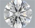 Natural Diamond 0.40 Carats, Round with Excellent Cut, H Color, I1 Clarity and Certified by IGI