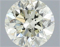 Natural Diamond 0.50 Carats, Round with Very Good Cut, I Color, I1 Clarity and Certified by IGI