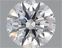 Lab Grown Diamond 1.28 Carats, Round with Ideal Cut, D Color, VVS2 Clarity and Certified by IGI