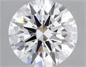 Lab Grown Diamond 1.08 Carats, Round with Ideal Cut, D Color, VS1 Clarity and Certified by IGI