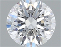 Lab Grown Diamond 1.08 Carats, Round with Excellent Cut, D Color, VVS2 Clarity and Certified by IGI