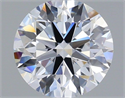 Lab Grown Diamond 1.19 Carats, Round with Excellent Cut, F Color, VVS1 Clarity and Certified by IGI