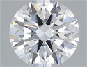 Lab Grown Diamond 1.08 Carats, Round with Excellent Cut, D Color, VVS2 Clarity and Certified by IGI