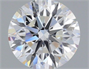 Lab Grown Diamond 1.36 Carats, Round with Excellent Cut, D Color, VVS2 Clarity and Certified by IGI