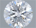 Lab Grown Diamond 1.36 Carats, Round with Very Good Cut, D Color, VVS2 Clarity and Certified by IGI