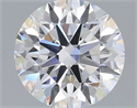Lab Grown Diamond 1.09 Carats, Round with Ideal Cut, D Color, VS1 Clarity and Certified by IGI