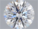 Lab Grown Diamond 1.09 Carats, Round with Ideal Cut, E Color, VVS2 Clarity and Certified by IGI